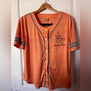 Warner Bros. Looney Tunes Peach Shirt with Teal Accents